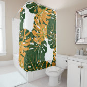 Naadloos patroon met het Hawaiiaanse regenwoud. Re Douchegordijn (In situ)