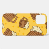 Naadloos patroon met houten schuimbier Mugsbeer, p Case-Mate iPhone Case (Achterkant (horizontaal))