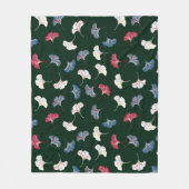 , naadloos patroon met inkgobladeren fleece deken (Voorkant)