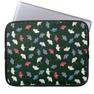 , naadloos patroon met inkgobladeren  laptop sleeve