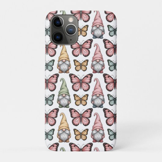 Naadloos patroon met kabouters en vlinders Case-Mate iPhone case (Achterkant)