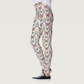 Naadloos patroon met kabouters en vlinders leggings (Links)
