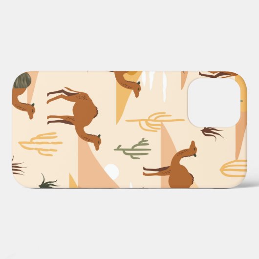 Naadloos patroon met kamelen, duinen en cacti's. S Case-Mate iPhone Case (Achterkant (horizontaal))
