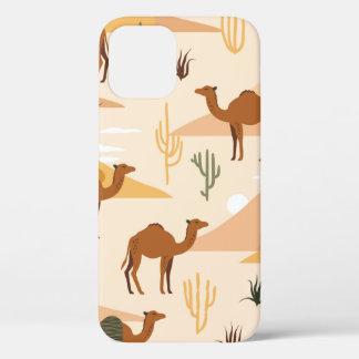 Naadloos patroon met kamelen, duinen en cacti's. S Case-Mate iPhone Case