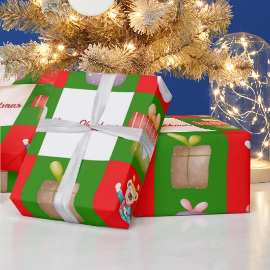 Naadloos patroon met kerst thema illustratie cadeaupapier (Feestdagen)