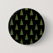 Naadloos patroon met kerstbomen ronde button 5,7 cm (Voorkant)