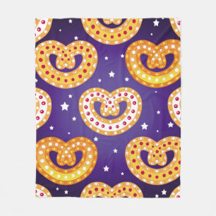 Naadloos patroon met kerstsnoepjes. fleece deken