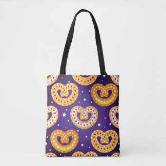 Naadloos patroon met kerstsnoepjes. tote bag