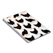 Naadloos patroon met kip notitieboek (Rechterzijde)