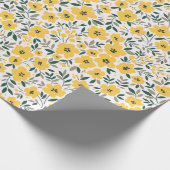 Naadloos patroon met kleine gele bloemen cadeaupapier (Hoek)