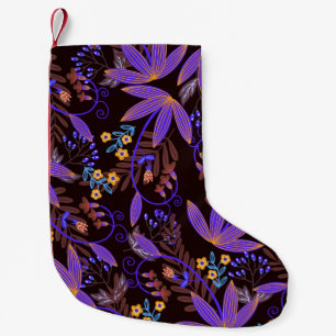 Naadloos patroon met kleine levendige bloemen. Vin Kerstsok