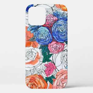 Naadloos patroon met kleurrijke bloemen Case-Mate iPhone case