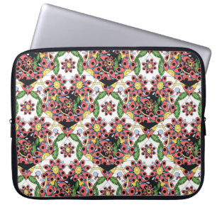 Naadloos patroon met kleurrijke harten laptop sleeve