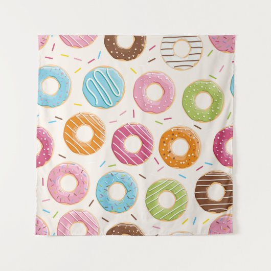 Naadloos patroon met kleurrijke, lekkere glanzende wandkleed (Voorkant (horizontaal))