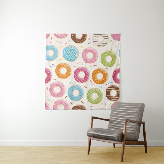 Naadloos patroon met kleurrijke, lekkere glanzende wandkleed (In Situ (horizontaal))