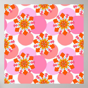 Naadloos patroon met kleurrijke mandala. Helder Poster