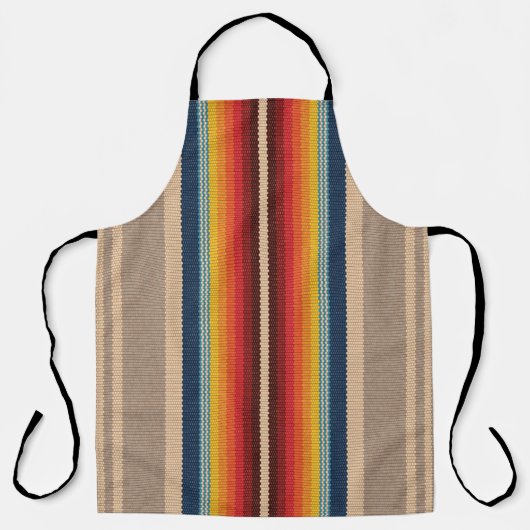 Naadloos patroon met kleurrijke strepen schort (Voorkant)