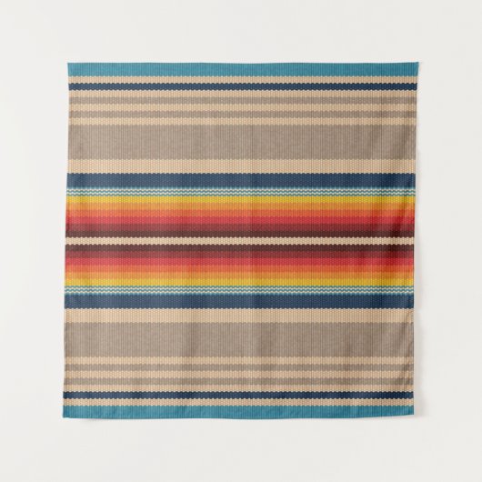 Naadloos patroon met kleurrijke strepen wandkleed (Voorkant (horizontaal))