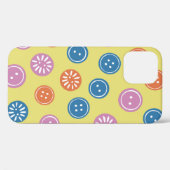 naadloos patroon met knoppen op een geel Case-Mate iPhone case (Achterkant (horizontaal))