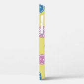 naadloos patroon met knoppen op een geel Case-Mate iPhone case (Achterkant / Links)