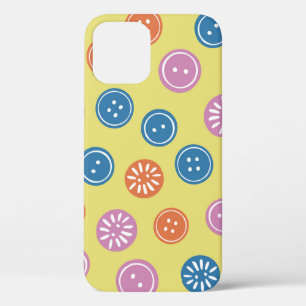  naadloos patroon met knoppen op een geel Case-Mate iPhone case