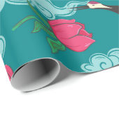 Naadloos patroon met kranen en pinda's. Vintage Cadeaupapier (Rol Hoek)