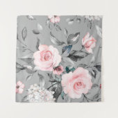 Naadloos patroon met lentbloemen en bladeren. H Wandkleed (Voorkant (horizontaal))