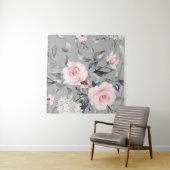 Naadloos patroon met lentbloemen en bladeren. H Wandkleed (In Situ (horizontaal))