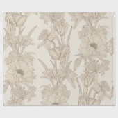 Naadloos patroon met lentelijnbloemen. cadeaupapier (Vlak)