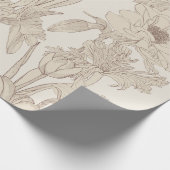 Naadloos patroon met lentelijnbloemen. cadeaupapier (Hoek)