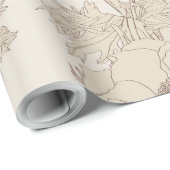 Naadloos patroon met lentelijnbloemen. cadeaupapier (Rol Hoek)