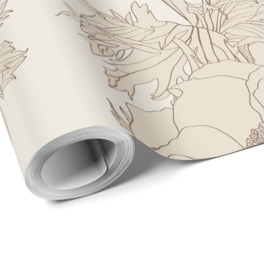 Naadloos patroon met lentelijnbloemen. cadeaupapier (Rol Hoek)