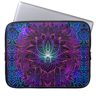 Naadloos patroon met  Lotusbloem. Ayurved Laptop Sleeve