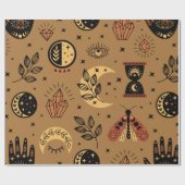 naadloos patroon met magische elementen cadeaupapier (Vlak)