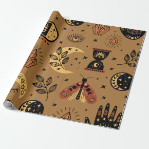 naadloos patroon met magische elementen cadeaupapier