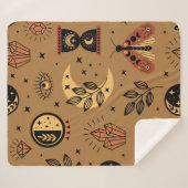 naadloos patroon met magische elementen sherpa deken (Voorkant (horizontaal))