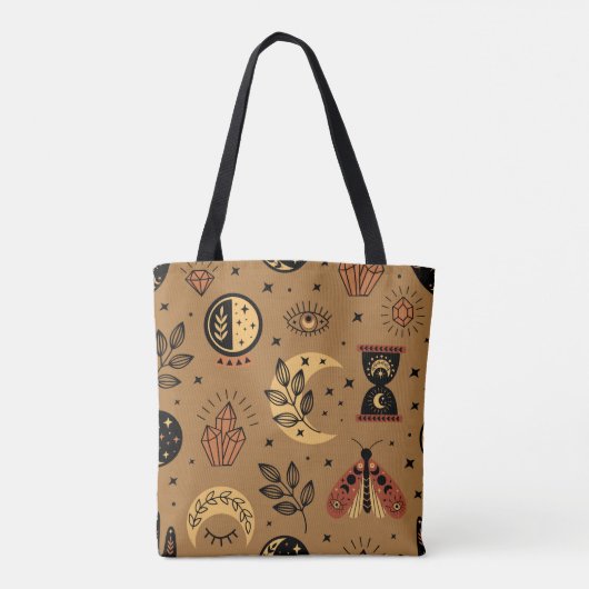 naadloos patroon met magische elementen tote bag (Achterkant)