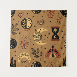 naadloos patroon met magische elementen wandkleed