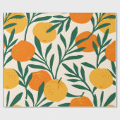 naadloos patroon met mandarijnen. Trendy ha Cadeaupapier (Vlak)