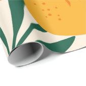 naadloos patroon met mandarijnen. Trendy ha Cadeaupapier (Rol Hoek)