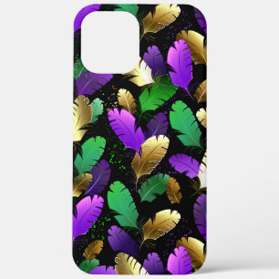 Naadloos patroon met Mardi Gras-veren Case-Mate iPhone Case