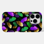 Naadloos patroon met Mardi Gras-veren Case-Mate iPhone Case (Achterkant (horizontaal))