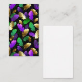Naadloos patroon met Mardi Gras-veren Notitiekaartje (Voorkant / Achterkant)