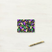 Naadloos patroon met Mardi Gras-veren Post-it® Notes (Op bureau)