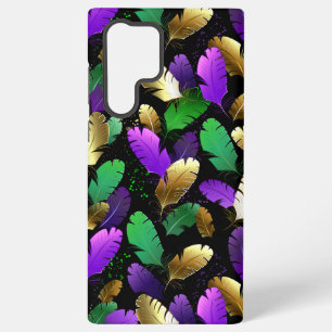 Naadloos patroon met Mardi Gras-veren Samsung Galaxy Hoesje