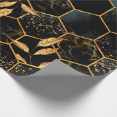 Naadloos patroon met marmer hexagon en gouden le cadeaupapier (Hoek)