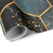 Naadloos patroon met marmer hexagon en gouden le cadeaupapier (Rol Hoek)