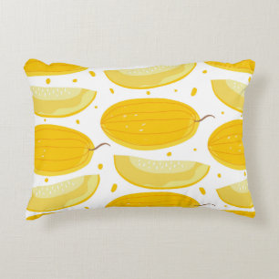 Naadloos patroon met meloenen. Doodle fruits. Vint Accent Kussen