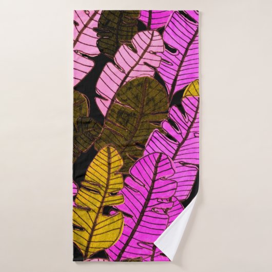 Naadloos patroon met met de hand getrokken tropisc badhanddoek (Badhanddoek)