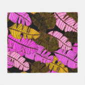 Naadloos patroon met met de hand getrokken tropisc fleece deken (Voorkant (Horizontaal))